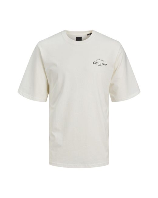 Jack & Jones T-Shirt JPRBLAOCEAN CLUB BACK PRINT SS TEE (1-tlg) in White für Herren