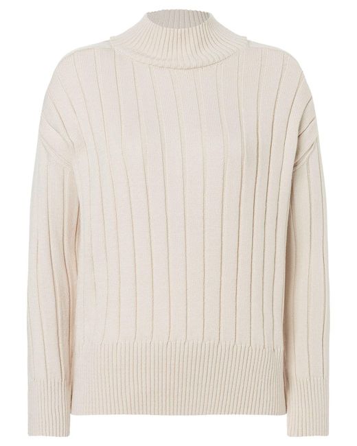 MORE&MORE White &MORE Stehkragenpullover