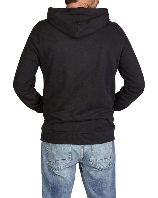 Mustang Kapuzenpullover Printed Hoodie Bennet Regular Fit Streetware Sweatshirt mit Kapuze in Black für Herren