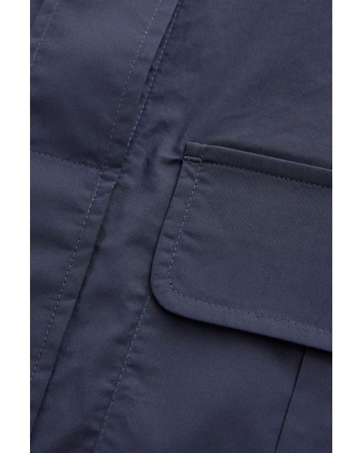 Next Blue Kurzarmhemd Kurzärmeliges Utility-Hemd aus Baumwollpopeline (1-tlg)
