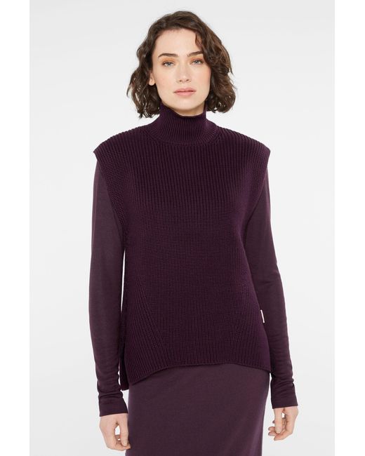 SENSES.THE LABEL Purple Pullunder aus Baumwolle