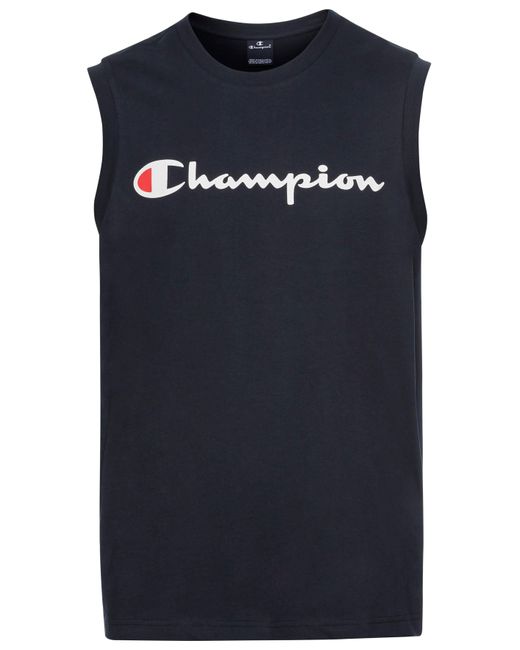 Champion Icons Sleeveless Crewneck T-Shirt L in Blue für Herren