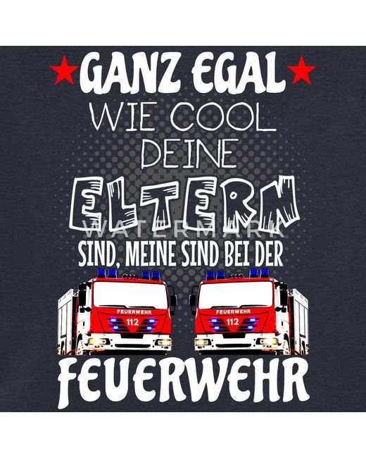 Spreadshirt Blue Kurzarmbody Meine Eltern Sind Bei Der Feuerwehr Kurzarm Tages Baby Body (1-tlg)