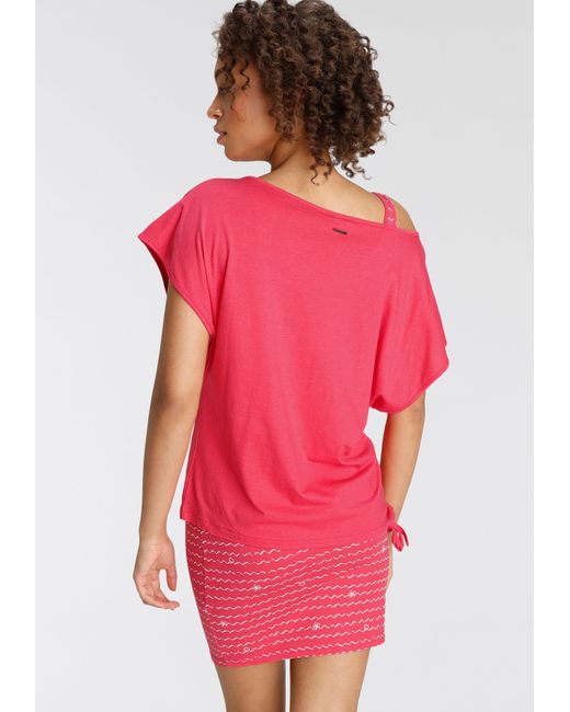 Pink Jerseykleid Knoten mit Lyst Kangaroos zum DE oversize (2-tlg) Set Shirt im in |