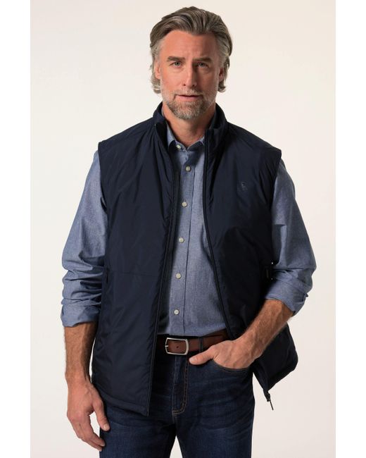 Boston Park Steppweste Weste Stehkragen Zipper bis 84/86 in Blue für Herren
