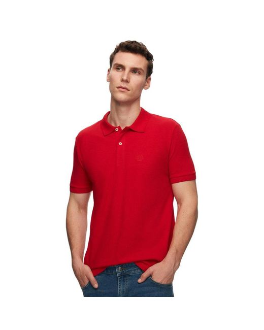 D'S Damat ' Poloshirt , Poloshirts aus Baumwolle für Männer und Erwachsene, Kurzarm in Red für Herren