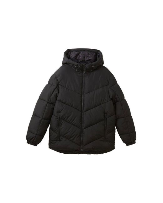 Tom Tailor Denim Outdoorjacke hooded puffer jacket in Schwarz für Herren |  Lyst DE