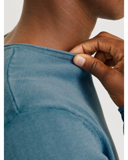 Jack & Jones Strickpullover JJELEO KNIT CREW NECK NOOS mit Rundhalsausschnitt in Blue für Herren