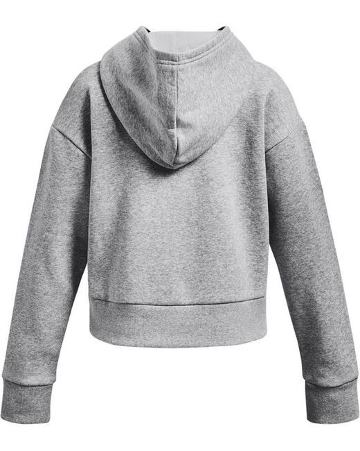 Under Armour Gray ® Longshirt UA Rival Fleece Crop Hoodie