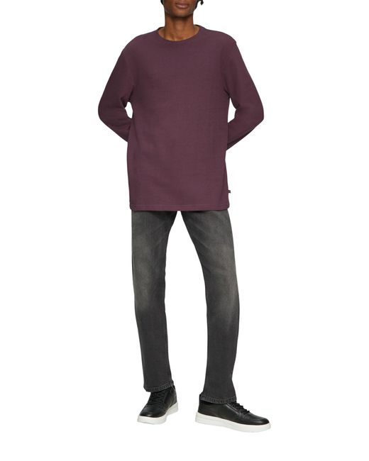 QS Langarmshirt in Purple für Herren