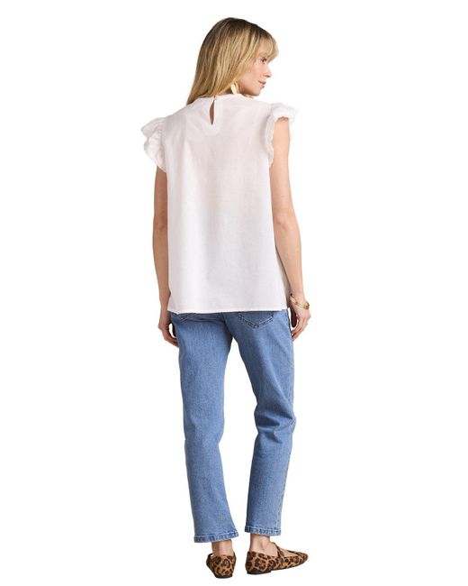 Envie de Fraise Blue Kurzarmbluse Leichte Umstandsbluse mit Spitzendetails
