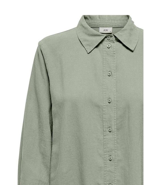 Jacqueline De Yong Green Blusenshirt Hemd Locker geschnittene Bluse Hemdkragen 7592 in Mint