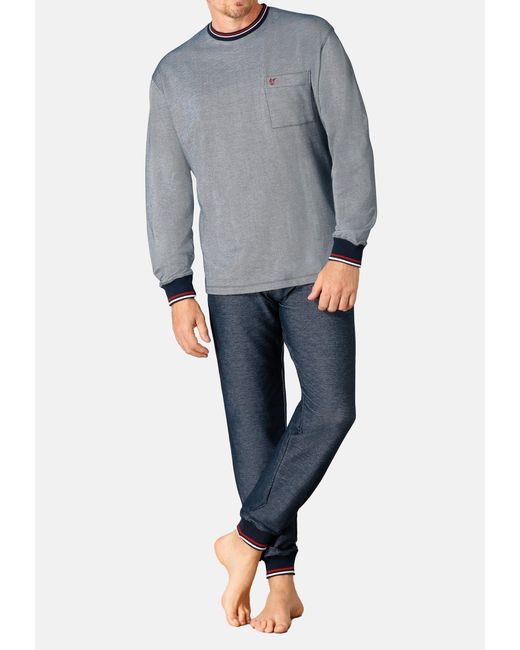 Hajo Pyjama Klima Light (Set, 2 tlg) Schlafanzug in Gray für Herren