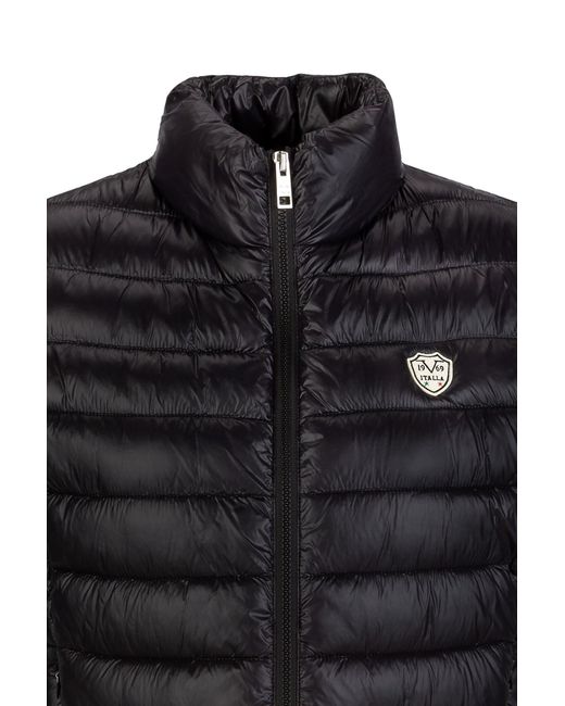 19V69 Italia by Versace Black BRUNA Klassische Steppweste ür mit isolierender Fütterung