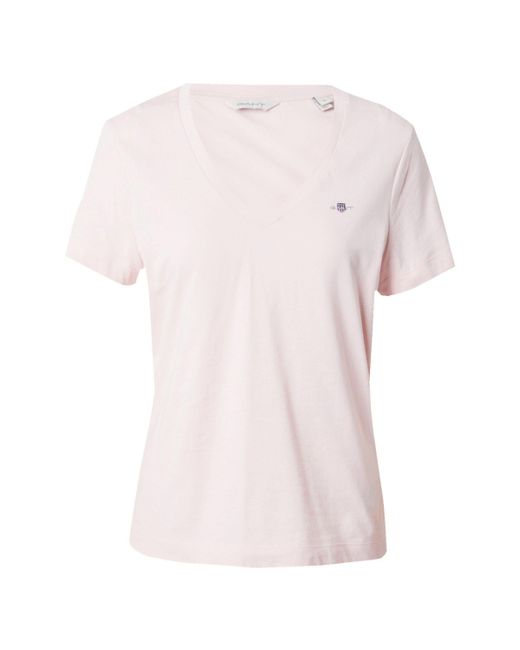 Gant Pink T-Shirt (1-tlg) Stickerei