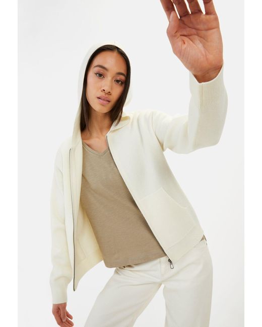 Camel Active White Strickjacke mit Kapuze