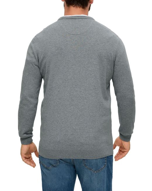 S.oliver Strickpullover in Gray für Herren