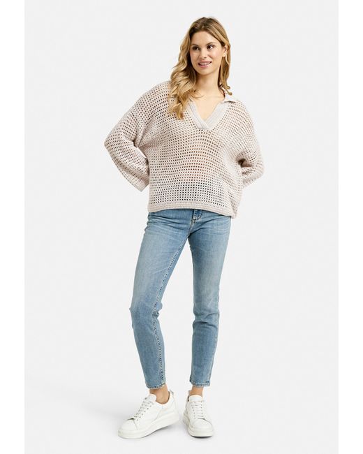 Smith & Soul White V-Ausschnitt-Pullover