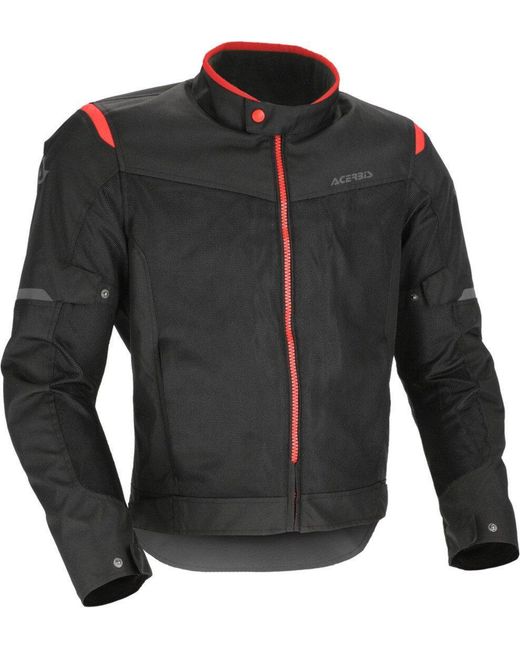 Acerbis Motorradjacke Ramsey Vented 2.0 Mesh Motorrad Textiljacke (wasserdicht) in Black für Herren
