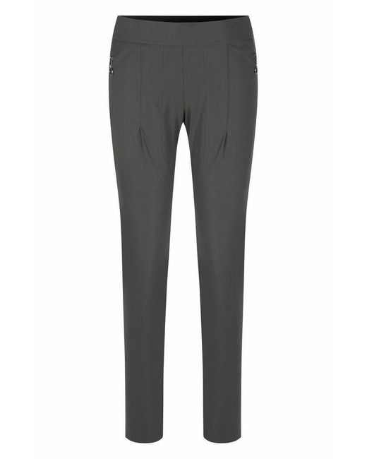 RAFFAELLO ROSSI Gray Stoffhose