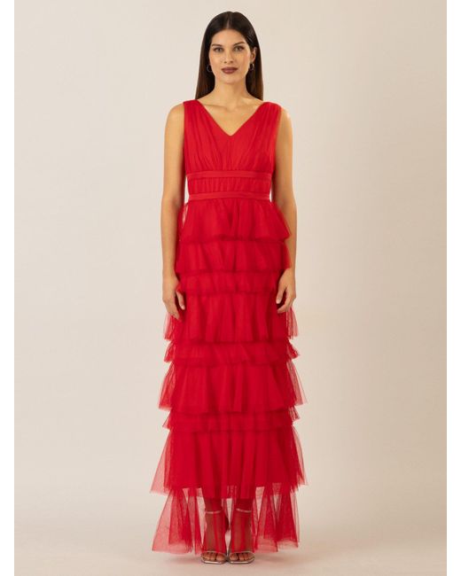 Apart Pink Abendkleid aus Jersey mit Mesh
