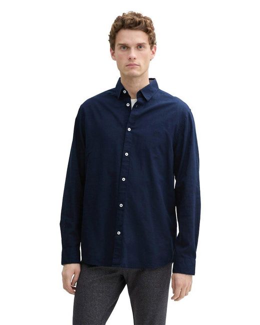 Tom Tailor Langarmhemd in Blue für Herren
