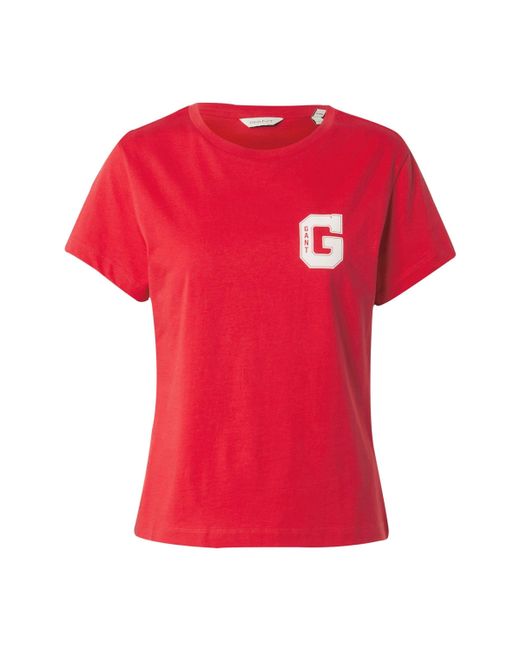 Gant Red T-Shirt (1-tlg) Plain/ohne Details