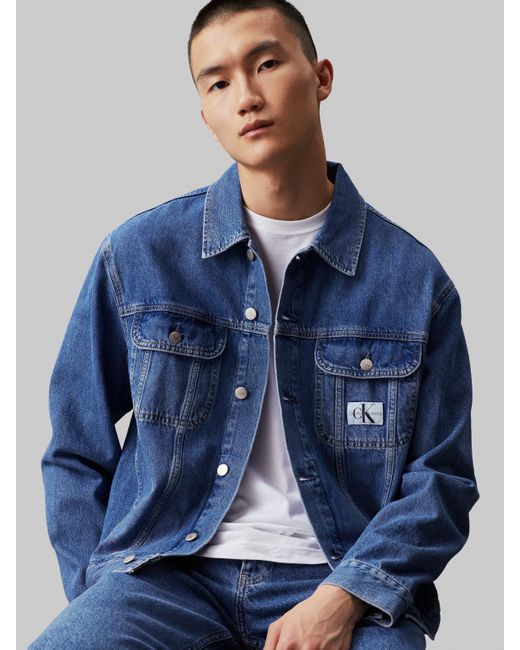 Calvin Klein Jeansjacke REGULAR 90's DENIM JACKET mit Logopatch in Blue für Herren