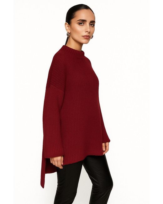 Worldclassca Red Longpullover Oversize Strickpulllover)