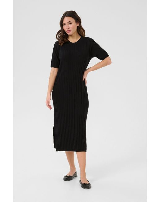Kaffe Black Strickkleid Kleid Kalizza