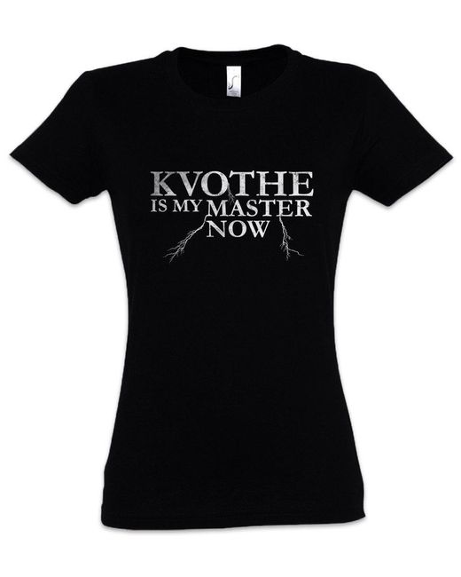 Urban Backwoods Black Print-Shirt Kvothe Is My Master Now T-Shirt Königsmörder Kingkiller Book