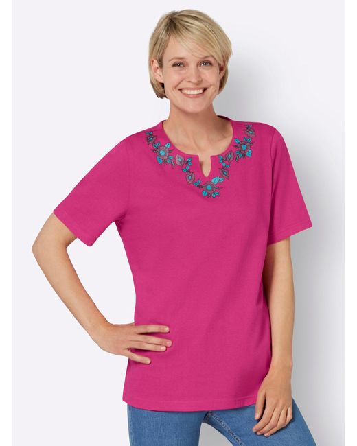 Sieh an! Pink T- Kurzarm-Shirt