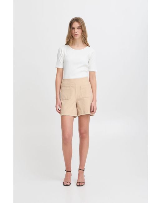 Ichi Natural IHKATE Modische Shorts mit Häkelkante