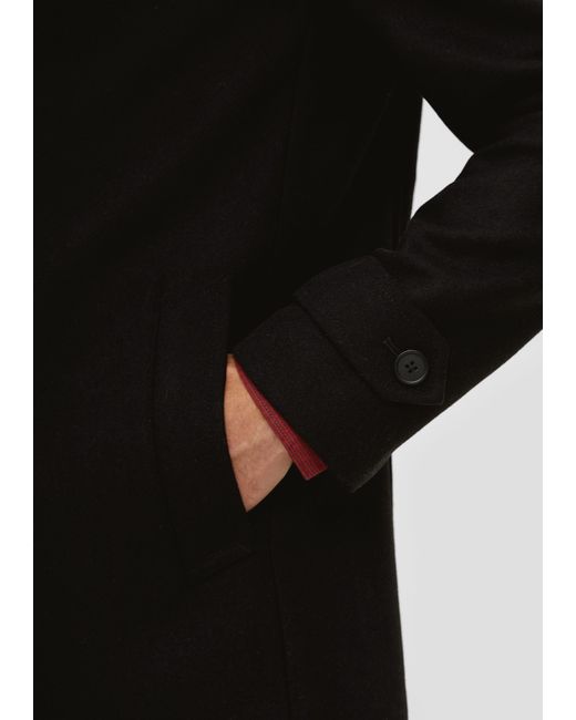 S.oliver Langmantel Mantel aus Wollmix in Black für Herren