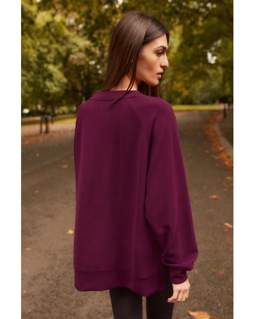 Next Purple Longsweatshirt Besonders weiches, langes Sweatshirt (1-tlg)