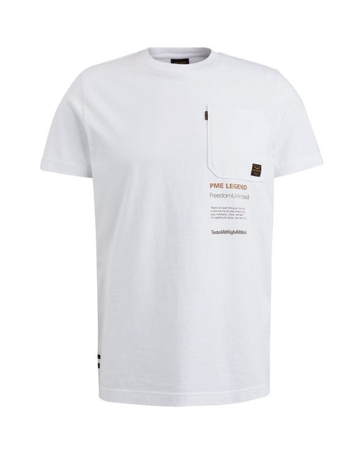 PME LEGEND T-Shirt Short sleeve r-neck play single je in White für Herren