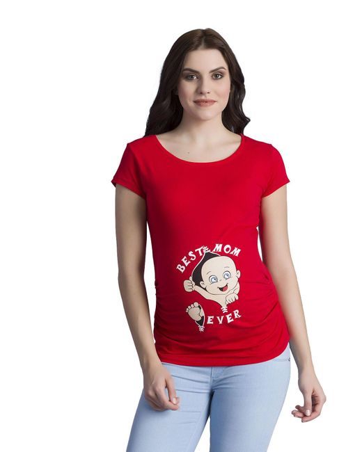 M.M.C. Red .M.C. Umstandsshirt Best Mom Ever mit Motiv