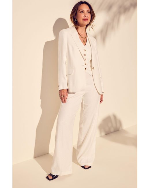 Myleene Klass Natural Jackenblazer Blazer aus Leinen (1-tlg)
