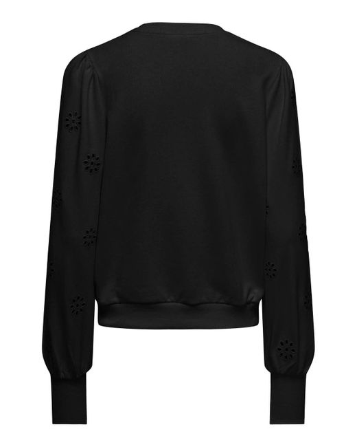 ONLY Black Sweatshirt ONLFEMME L/S PUFF EMBROIDERY UB SWT