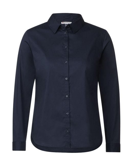 Street One Blue Blusenshirt Business shirtcollar blouse w
