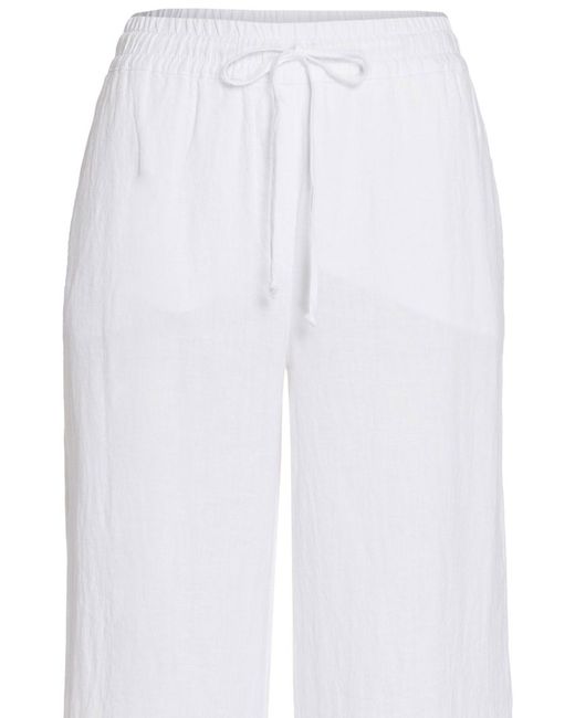 MARC AUREL White Leinenhose