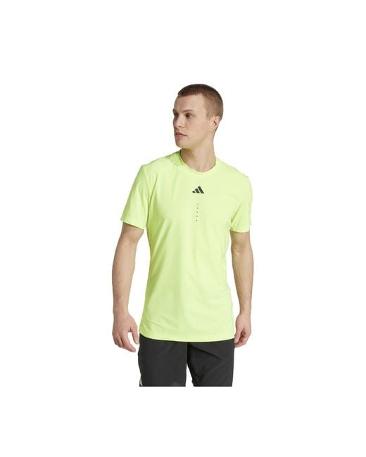 Adidas Originals Tennisshirt PRO FREE LIFT Slim Fit in Green für Herren