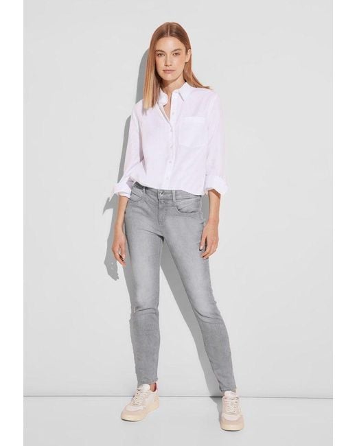 Street One Gray Bequeme / Da.Jeans / Style QR York,hw,grey