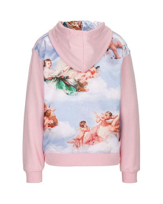 19V69 Italia by Versace Pink Kapuzensweatshirt HOLLY Sweatshirtjacke mit Engel-Muster in der Kapuze