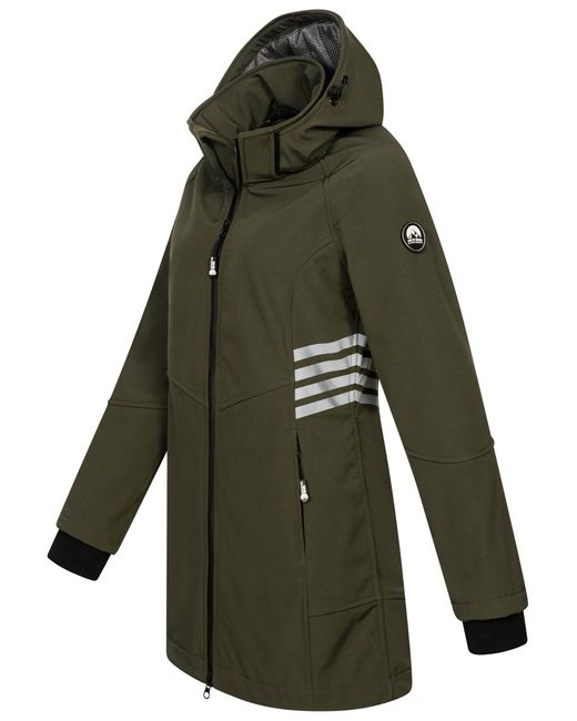 Arctic Seven Green Softshelljacke ASGiuliana mit abnehmbarer Kapuze