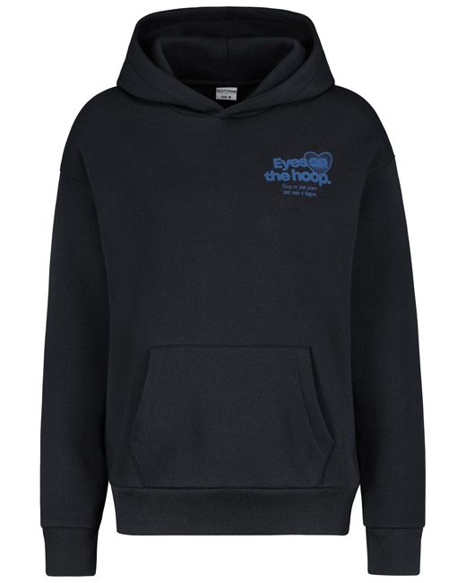 Sublevel Blue Hoodie Kapuzenpullover mit Grafikdruck Eyes on the Hoop Sweater Print