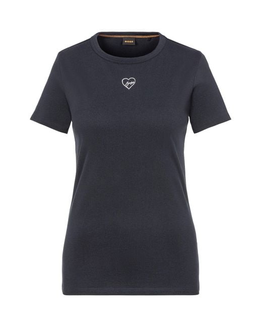 Boss Black T-Shirt Elogo Premium mode mit Graphic Detail vorn
