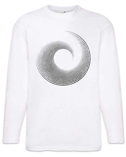 Urban Backwoods Langarmshirt Hypno Circle II Langarm T-Shirt Kreis Magic Kreisel Spirale Hypnose in White für Herren
