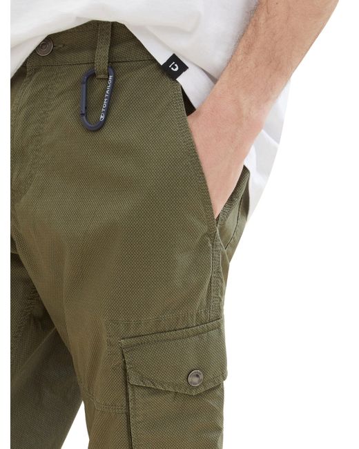 Tom Tailor Shorts mit Logo Print in Green für Herren