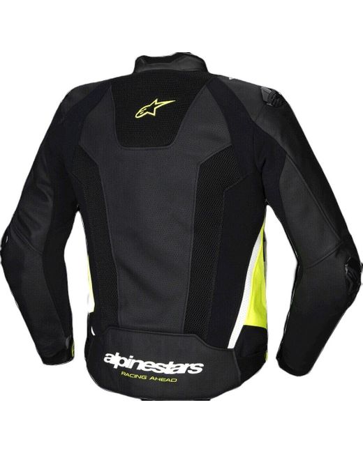 Alpinestars Motorradjacke Missile V3 Airflow perforierte Motorrad Lederjacke Perforiert in Black für Herren